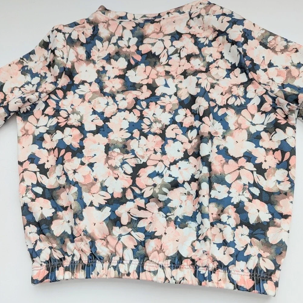 OshKosh B'gosh Girls (Size 4) Colorful Floral Cinched Waist Top/Blouse